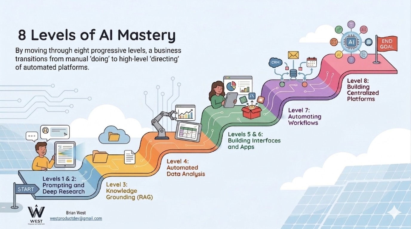 8 Levels of AI Mastery framework — West Product Development